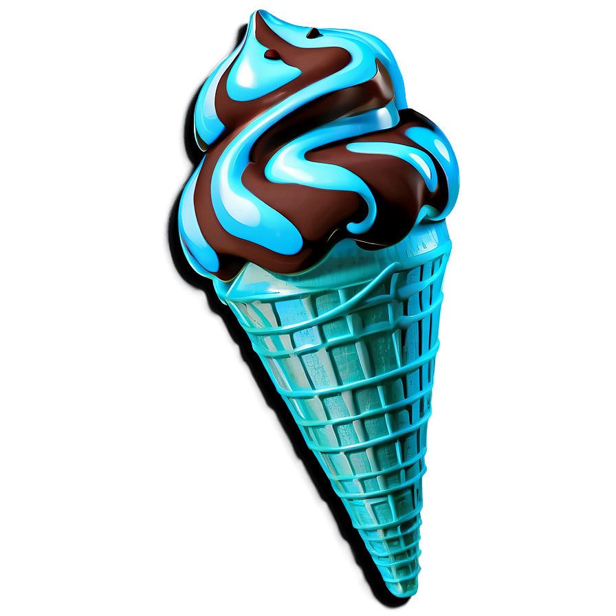 Mint Chocolate Chip Ice Cream Cone Png 05252024 PNG Image