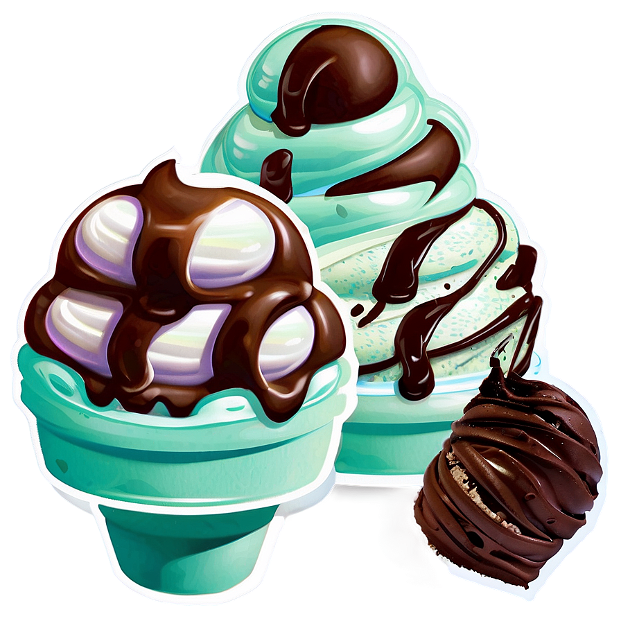 Mint Chocolate Chip Ice Cream Cone Png 75 PNG Image