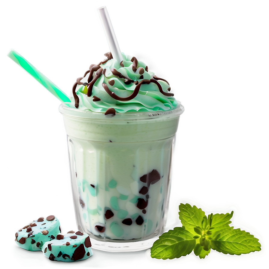 Mint Chocolate Chip Milkshake Png 8 PNG Image