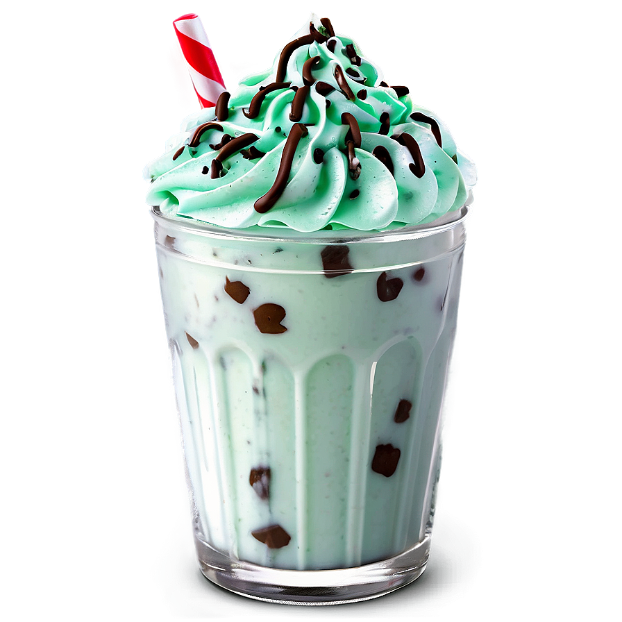 Mint Chocolate Chip Milkshake Png Cgu90 PNG Image