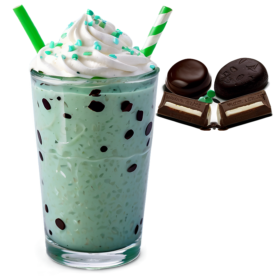 Mint Chocolate Chip Milkshake Png Esw97 PNG Image