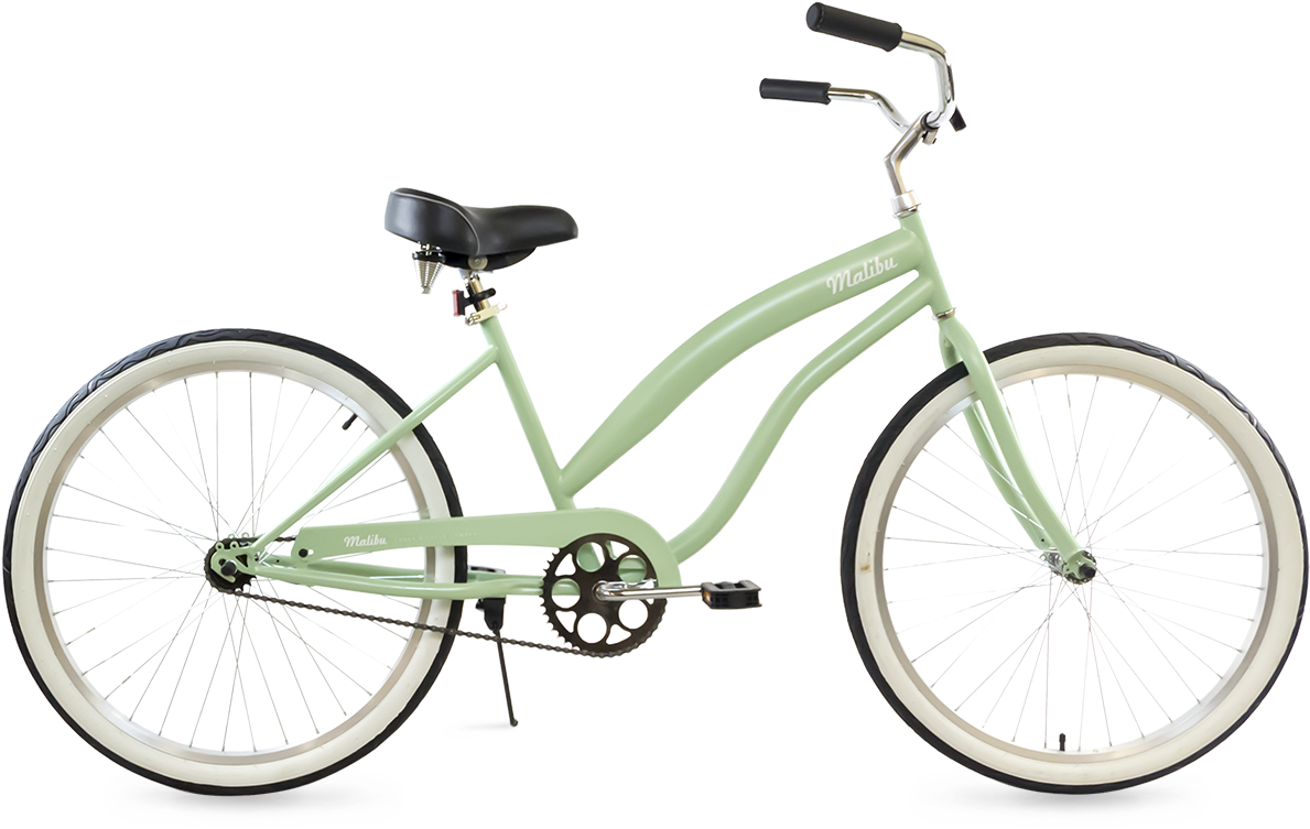 Mint Green Beach Cruiser Bicycle PNG Image