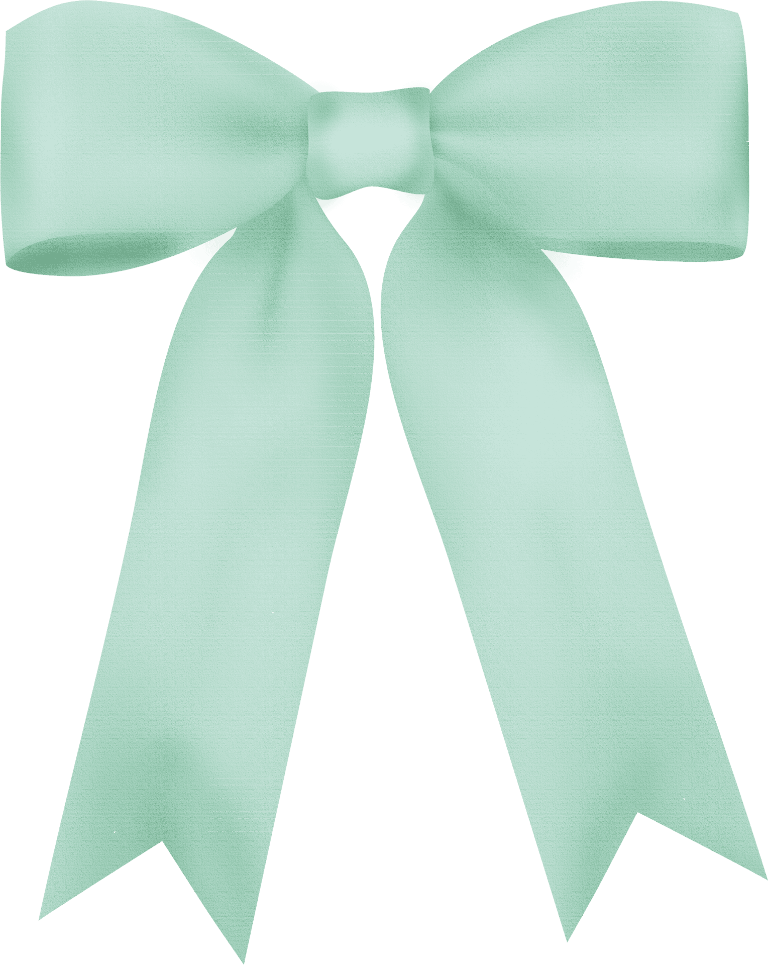 Mint Green Satin Bow Tie PNG Image