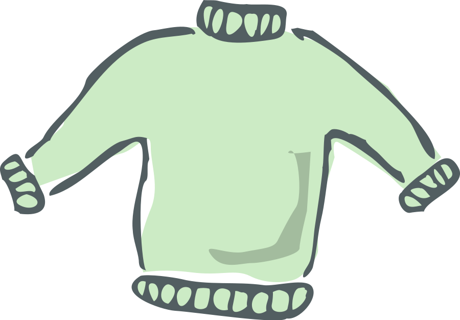 Mint Green Turtleneck Sweater PNG Image