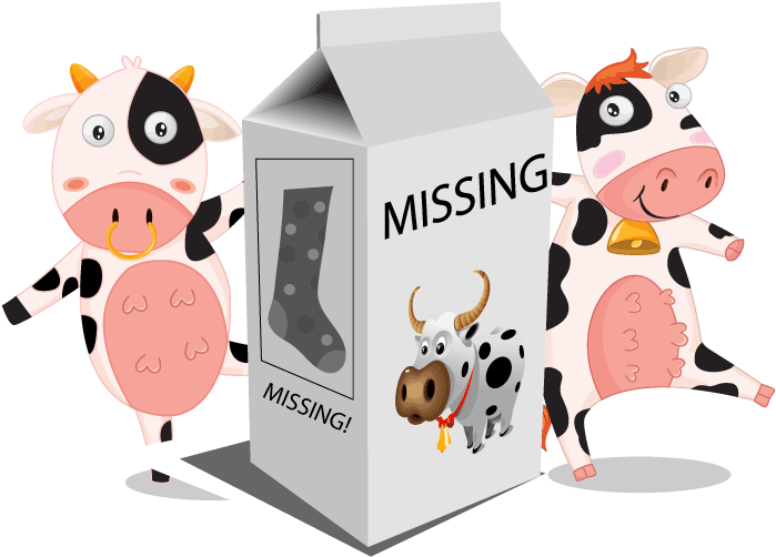 Missing Cow Milk Carton Illustration PNG Image