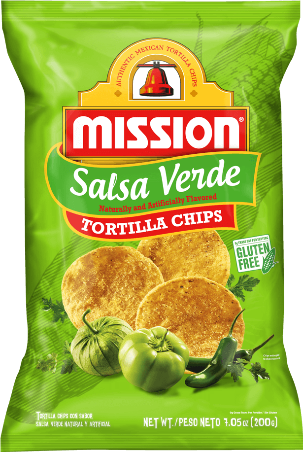 Mission Salsa Verde Tortilla Chips Package PNG Image