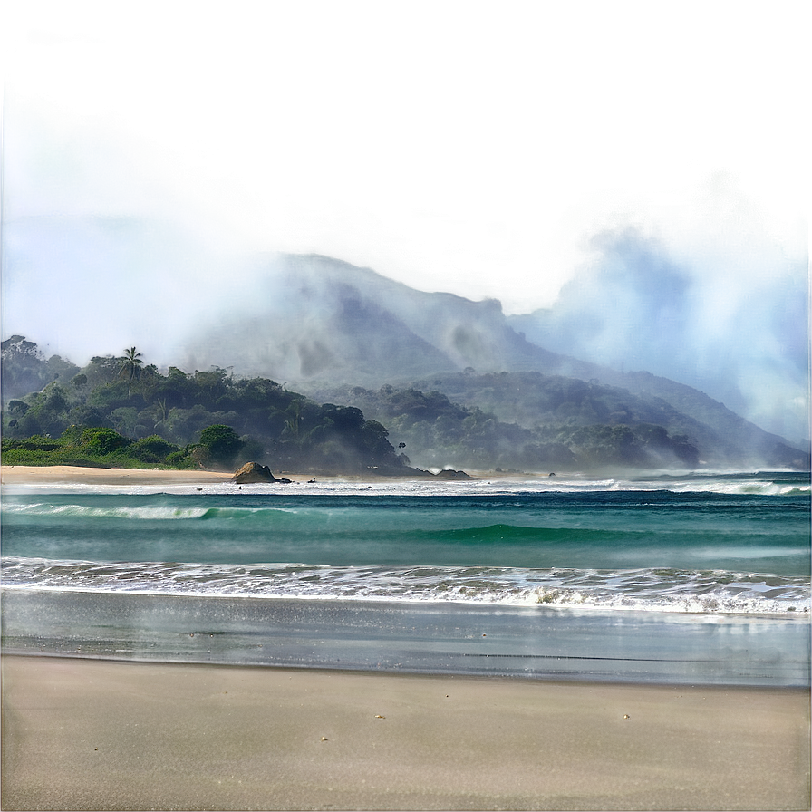 Misty Beach Morning Png 29 PNG Image