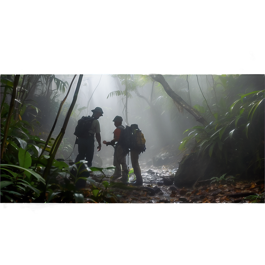 Misty Cave Exploration Png Skm73 PNG Image