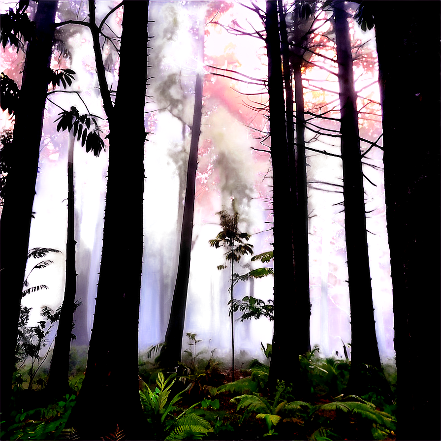 Misty Forest Morning Png Ejg64 PNG Image