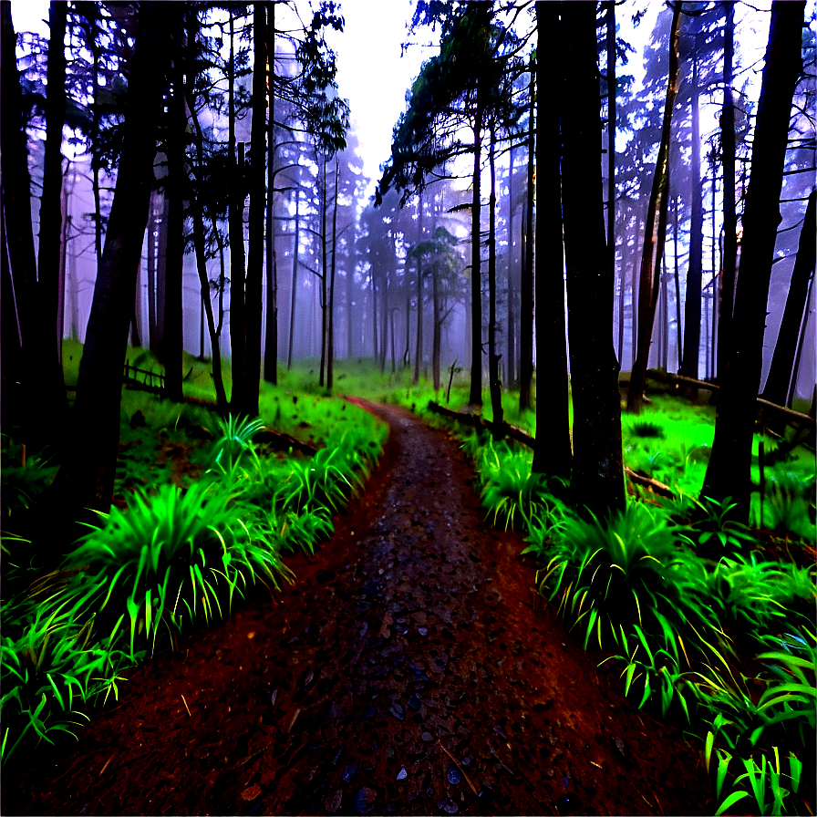 Misty Forest Trail Png Aqa PNG Image