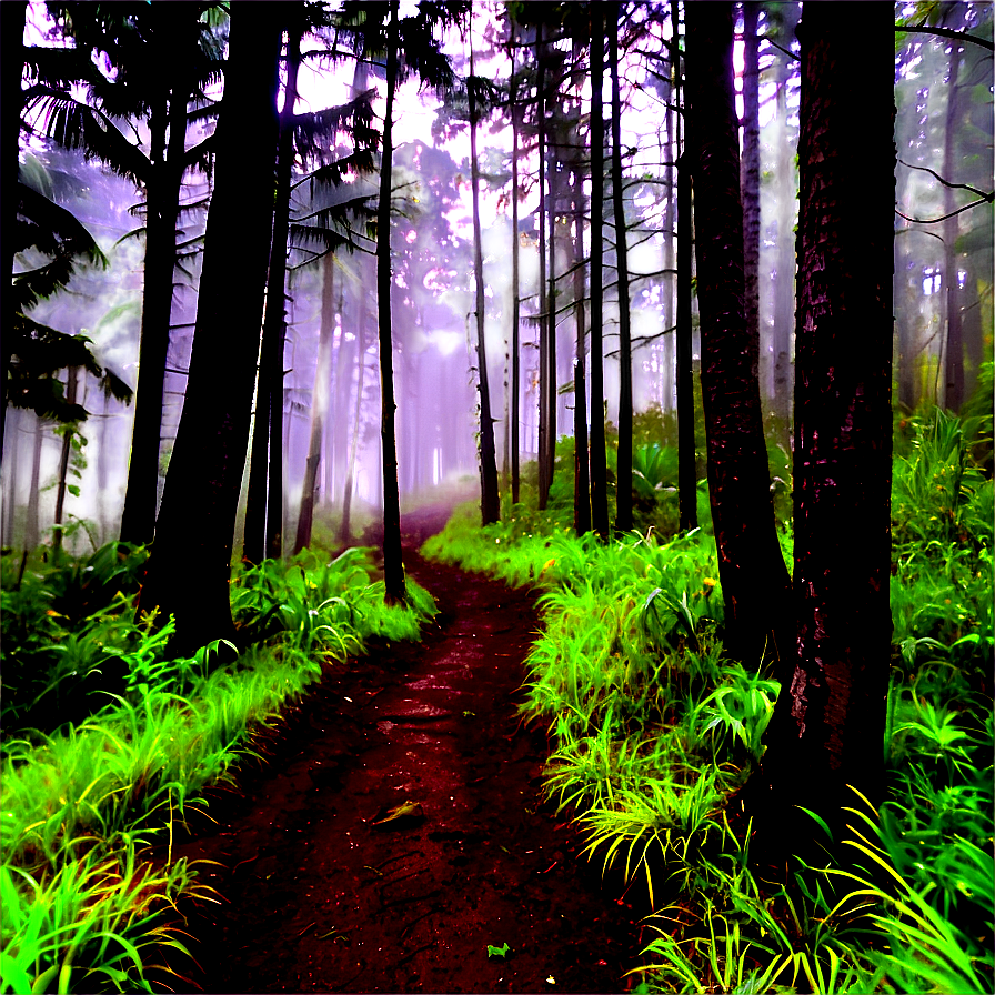 Misty Forest Trail Png Mng43 PNG Image