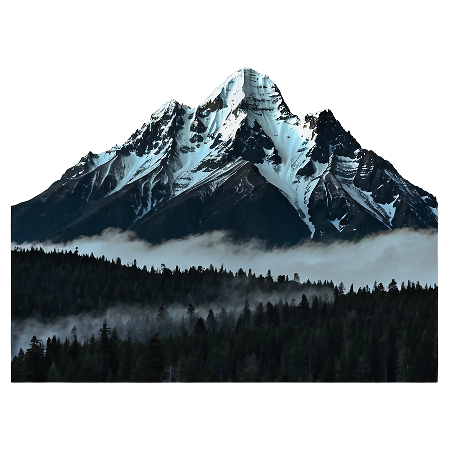 Misty Mountain Range Photo Png Lml PNG Image