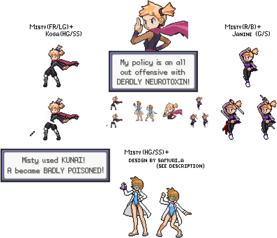 Misty Pokemon Ninja Sprites PNG Image