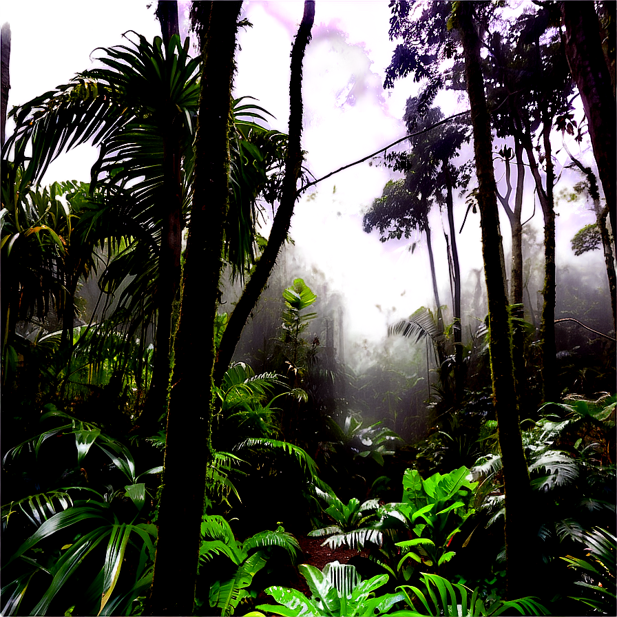 Misty Rainforest Trek Png Mse38 PNG Image