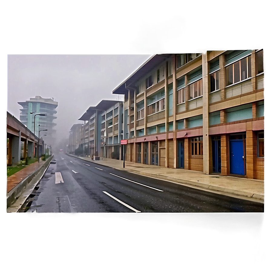 Misty Urban Streets Png Gfb52 PNG Image