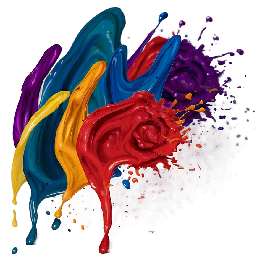 Mixed Color Paint Streak Png 06272024 PNG Image