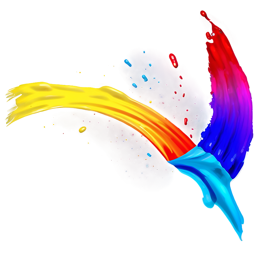 Mixed Color Paint Streak Png Xha PNG Image