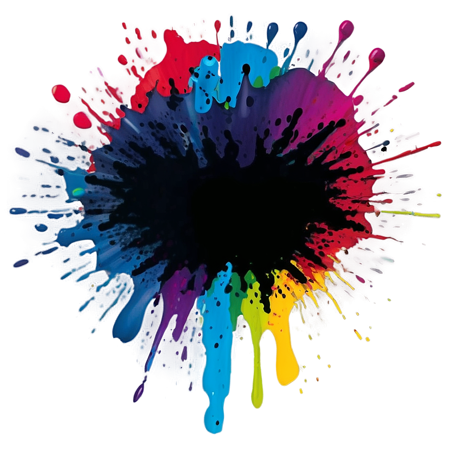 Mixed Colors Paint Splatter Png Yvh PNG Image