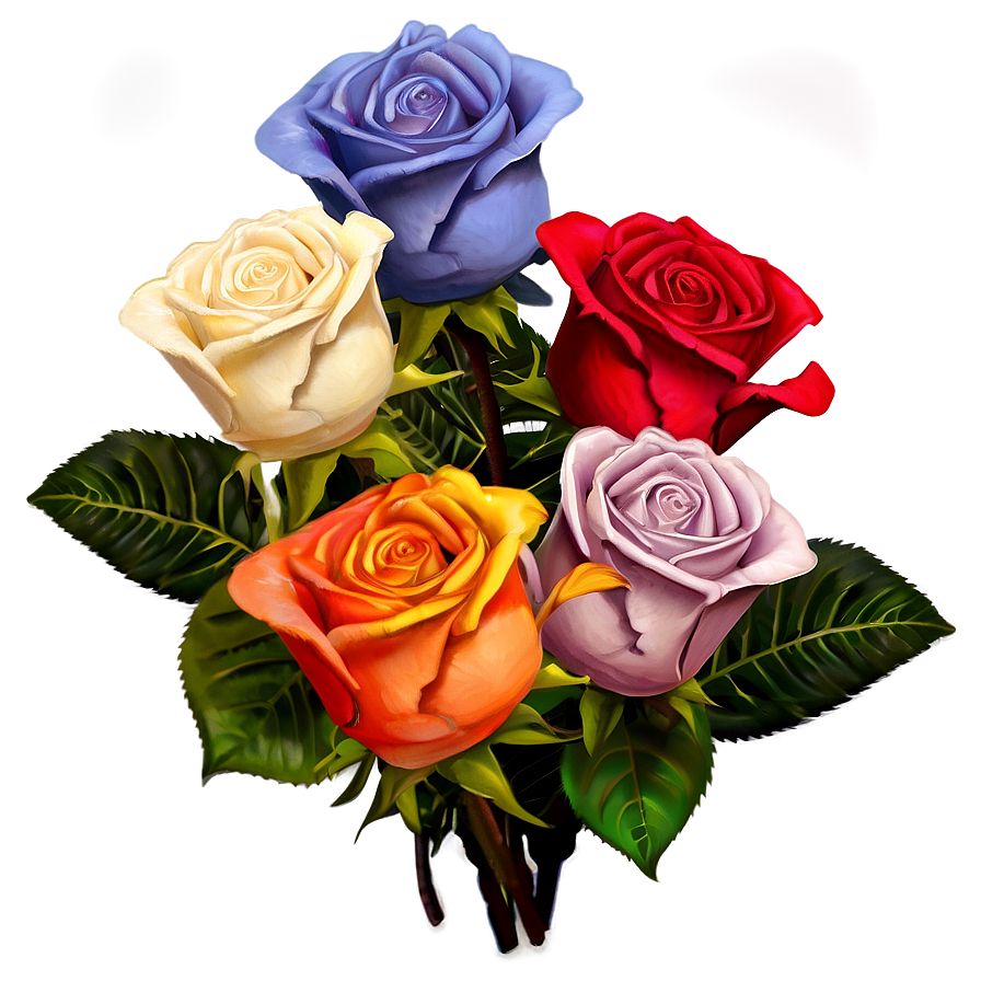 Mixed Roses Bouquet Png 44 PNG Image