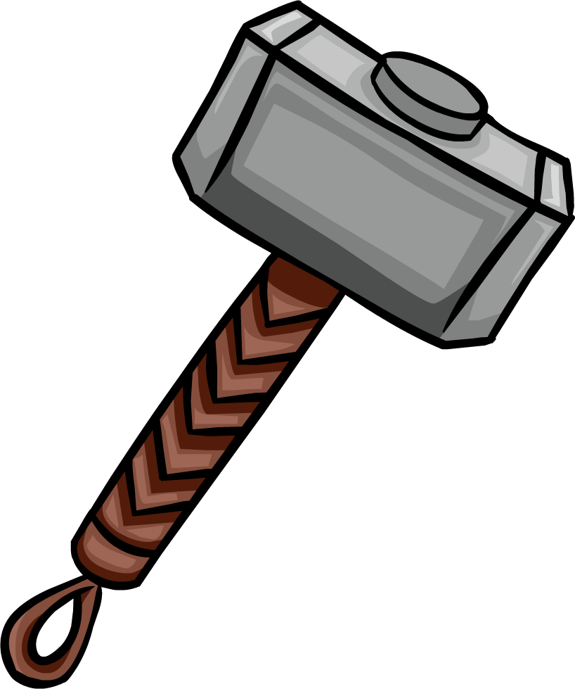 Mjolnir Cartoon Representation PNG Image