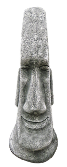 Moai Statue Head PNG Image