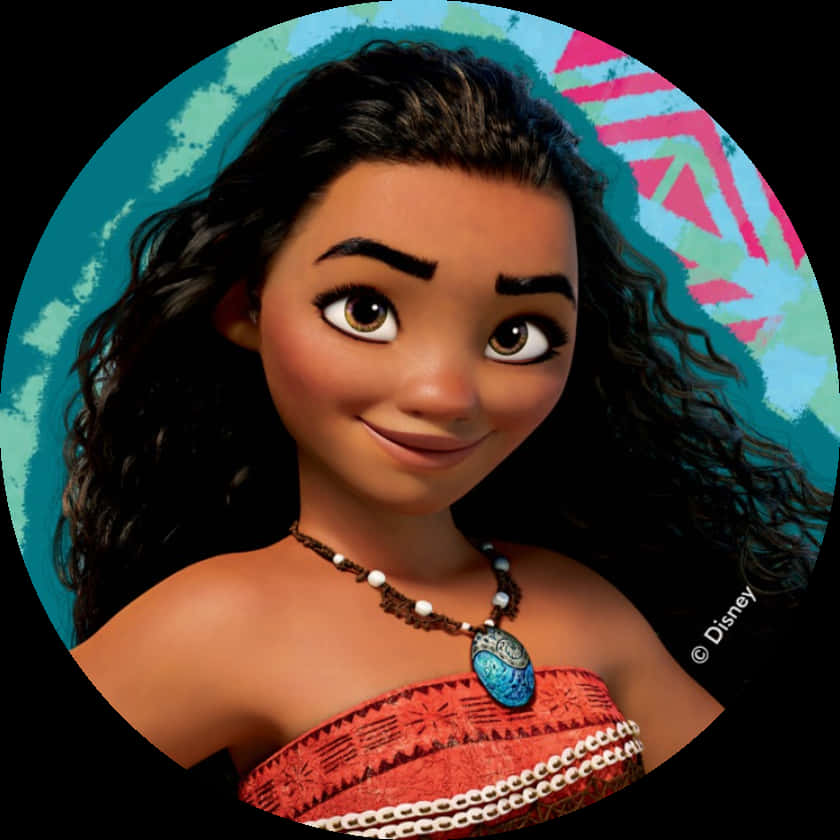 Moana Animated Character Portrait PNG Image