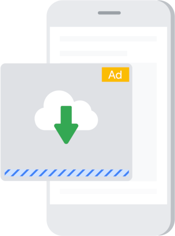 Mobile Ad Download Concept PNG Image