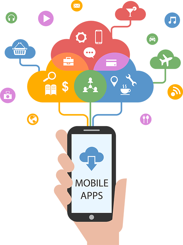 Mobile Apps Cloud Concept PNG Image