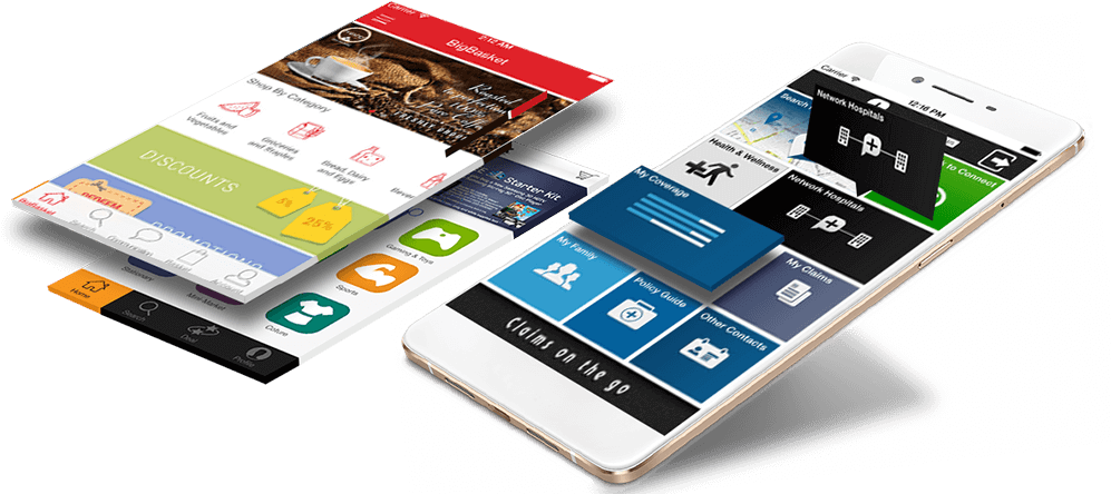 Mobile Apps Display Concept PNG Image