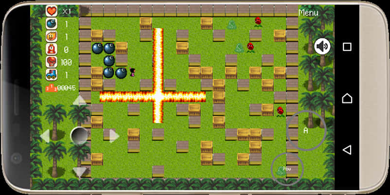 Mobile Bomb Game Explosion PNG Image