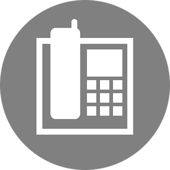 Mobile Phone Icon Gray Background PNG Image