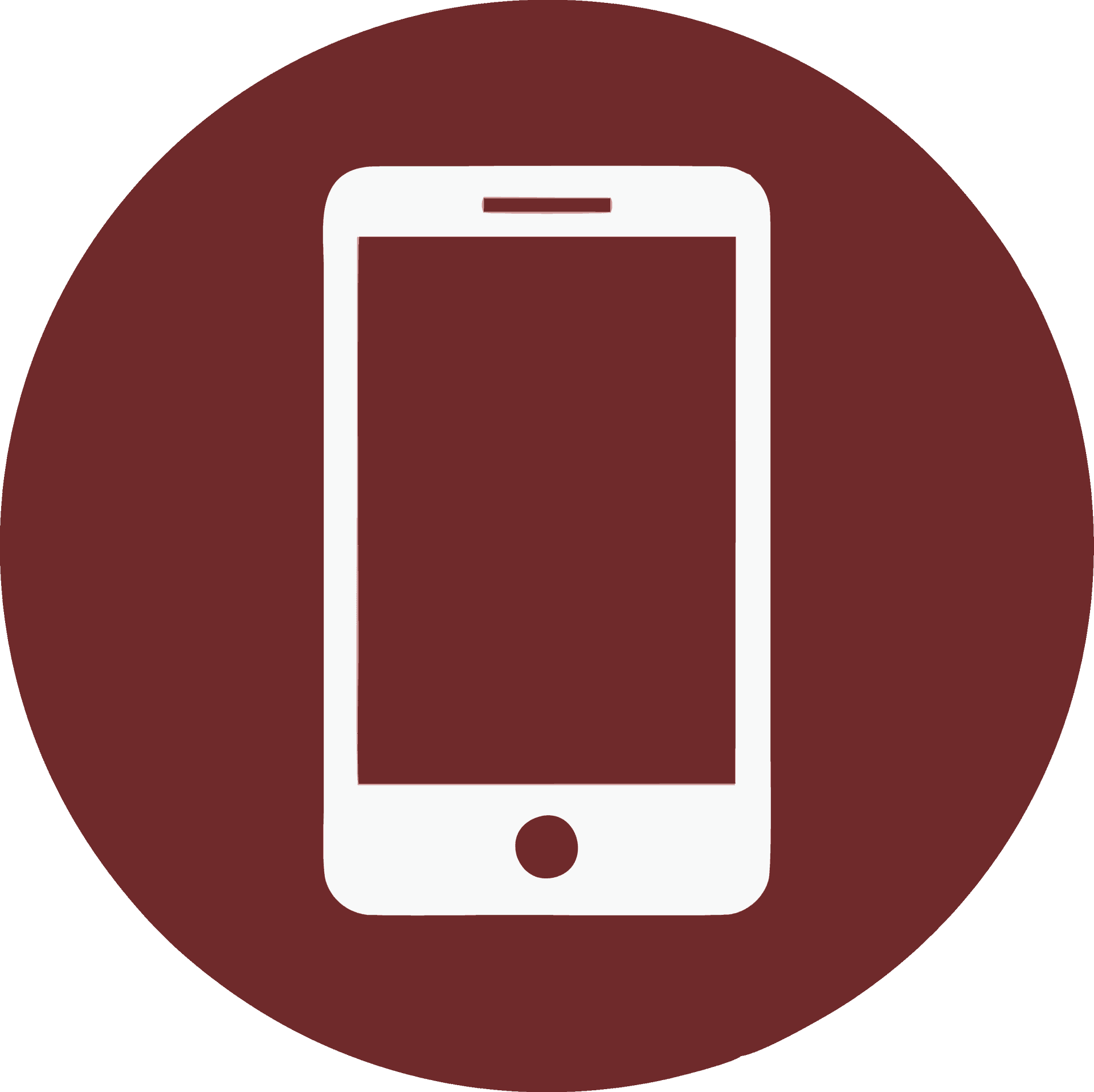 Mobile Phone Icon Simple Design PNG Image