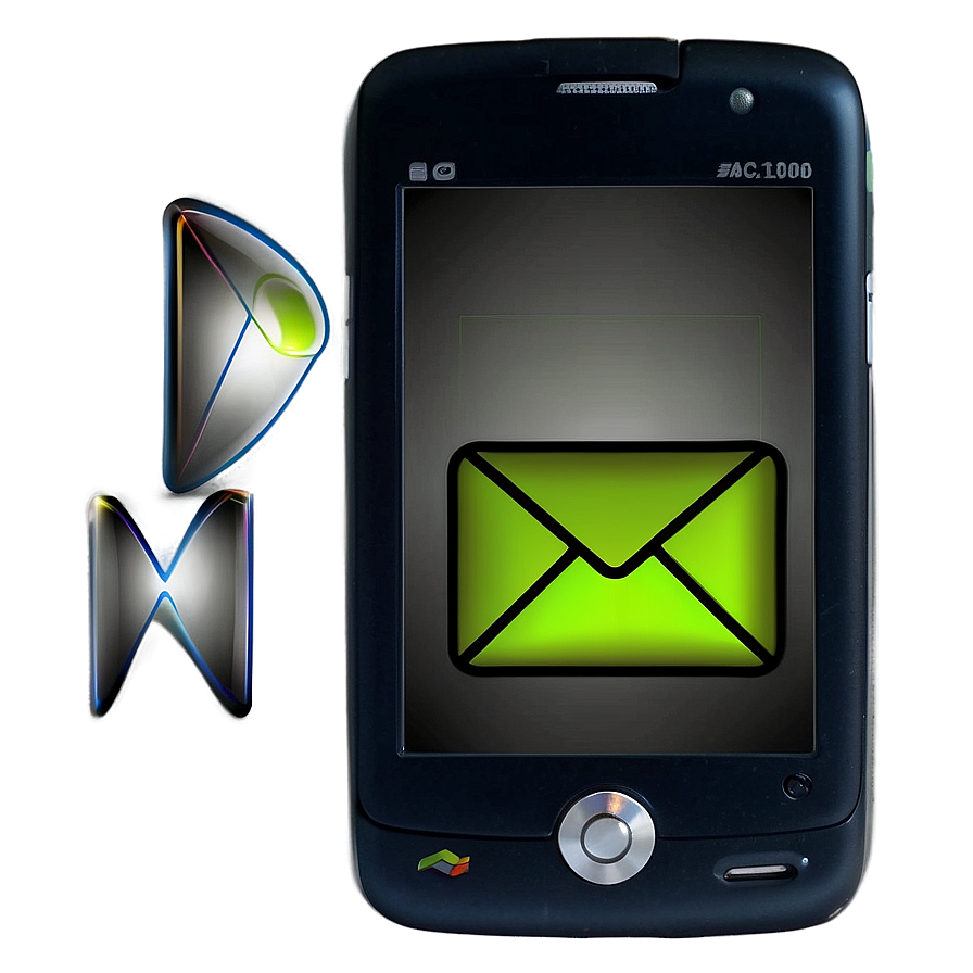 Mobile Phone With Email Notification Png Uce92 PNG Image