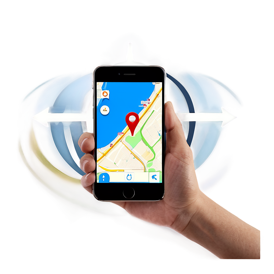 Mobile Phone With Gps Navigation Png 06112024 PNG Image