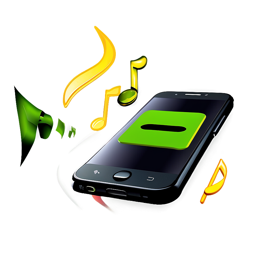 Mobile Phone With Music Player Png Ndn PNG Image