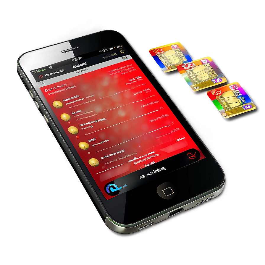 Mobile Phone With Online Banking App Png Ypb PNG Image