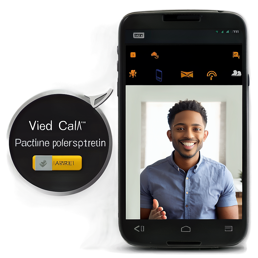 Mobile Phone With Video Call Screen Png Xtl61 PNG Image