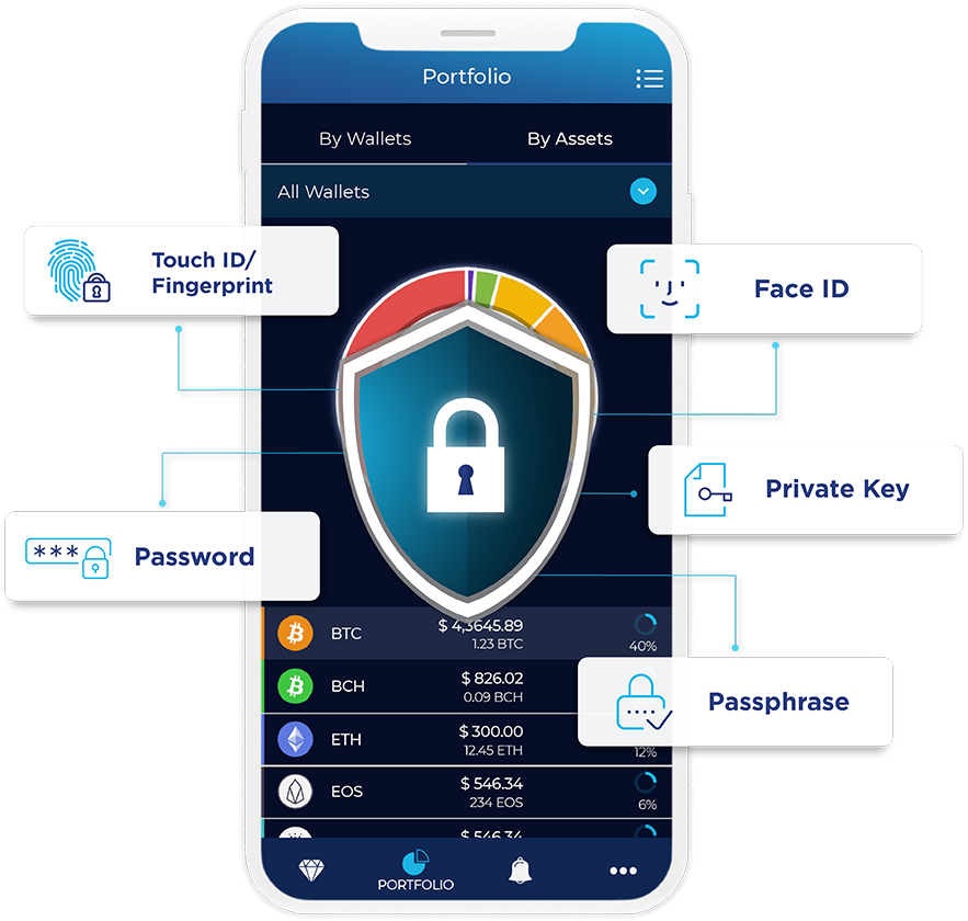 Mobile Wallet Security Features Infographic PNG Image