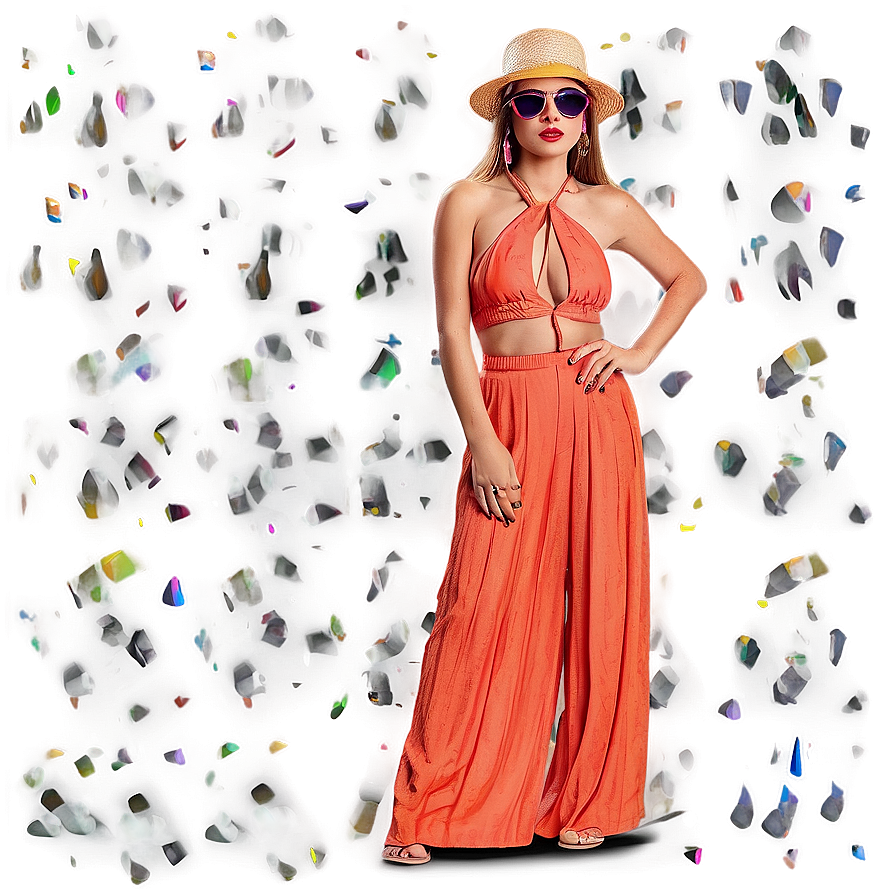 Model In Summer Outfit Png Qjc PNG Image