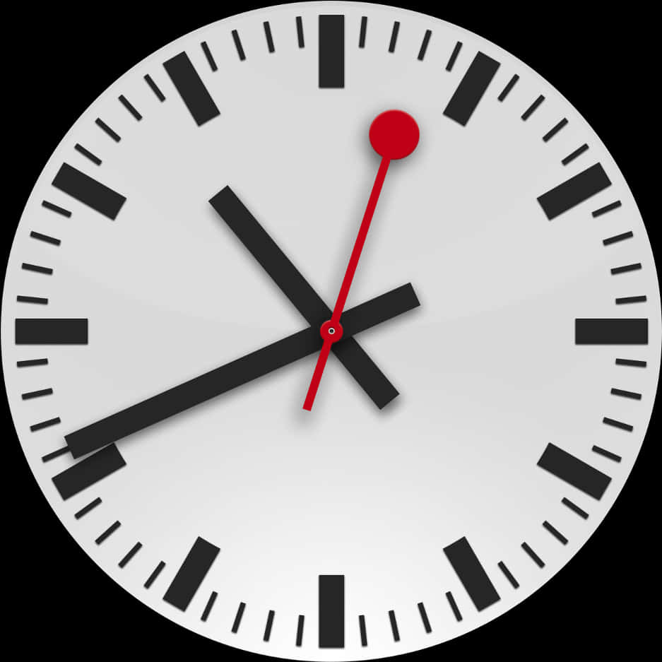 Modern Analog Clock Face PNG Image