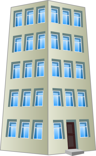 Modern Apartment Building Illustration PNG Image