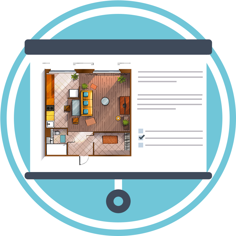 Modern Apartment Floor Plan Design PNG Image