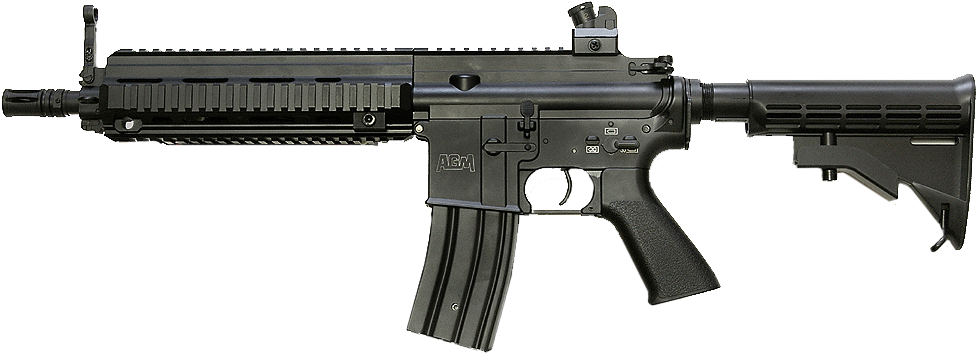 Modern_ Assault_ Rifle_ Isolated PNG Image