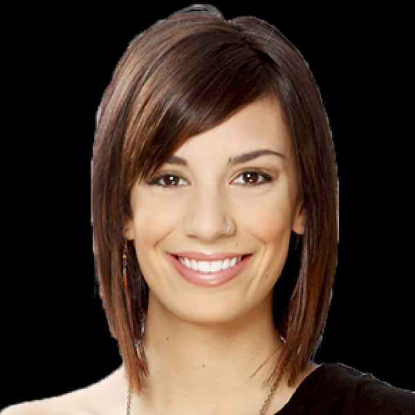 Modern Asymmetrical Bob Hairstyle PNG Image