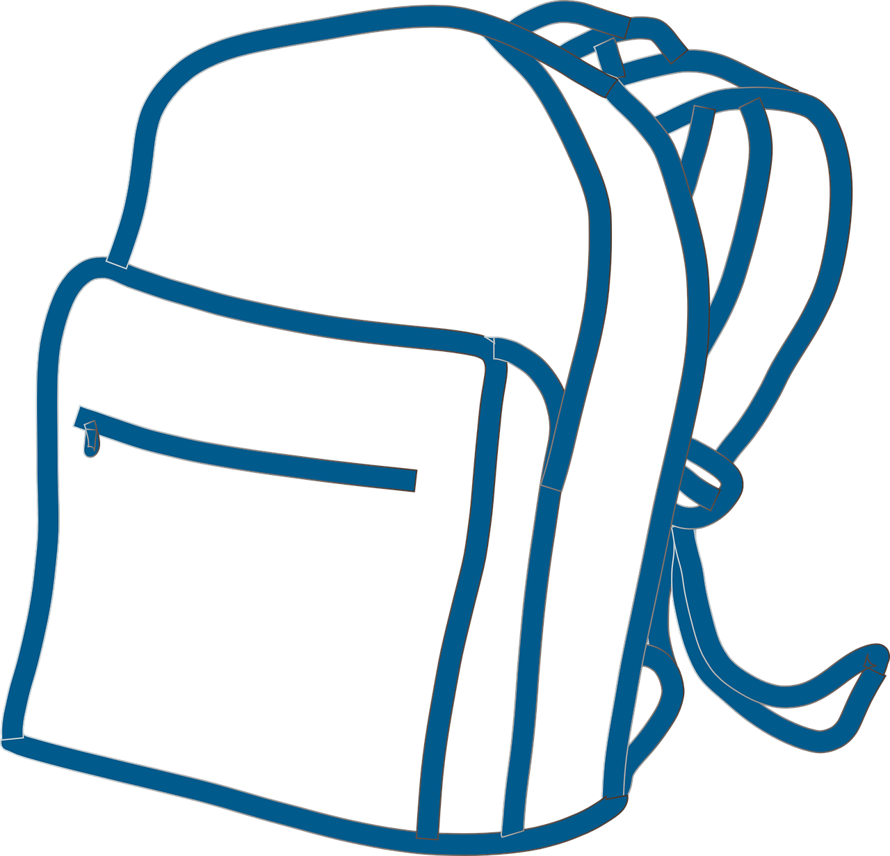 Modern Backpack Outline PNG Image