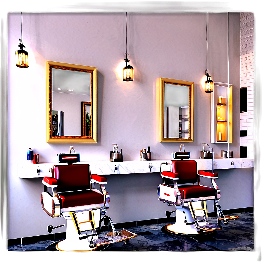 Modern Barber Shop Interior Png 06122024 PNG Image