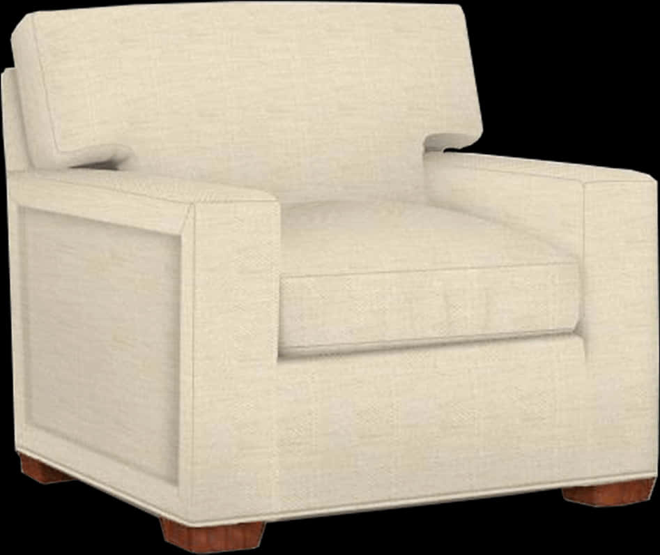 Modern Beige Armchair Furniture PNG Image