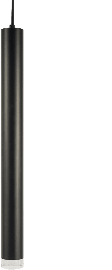 Modern Black Cylinder Pendant Light PNG Image