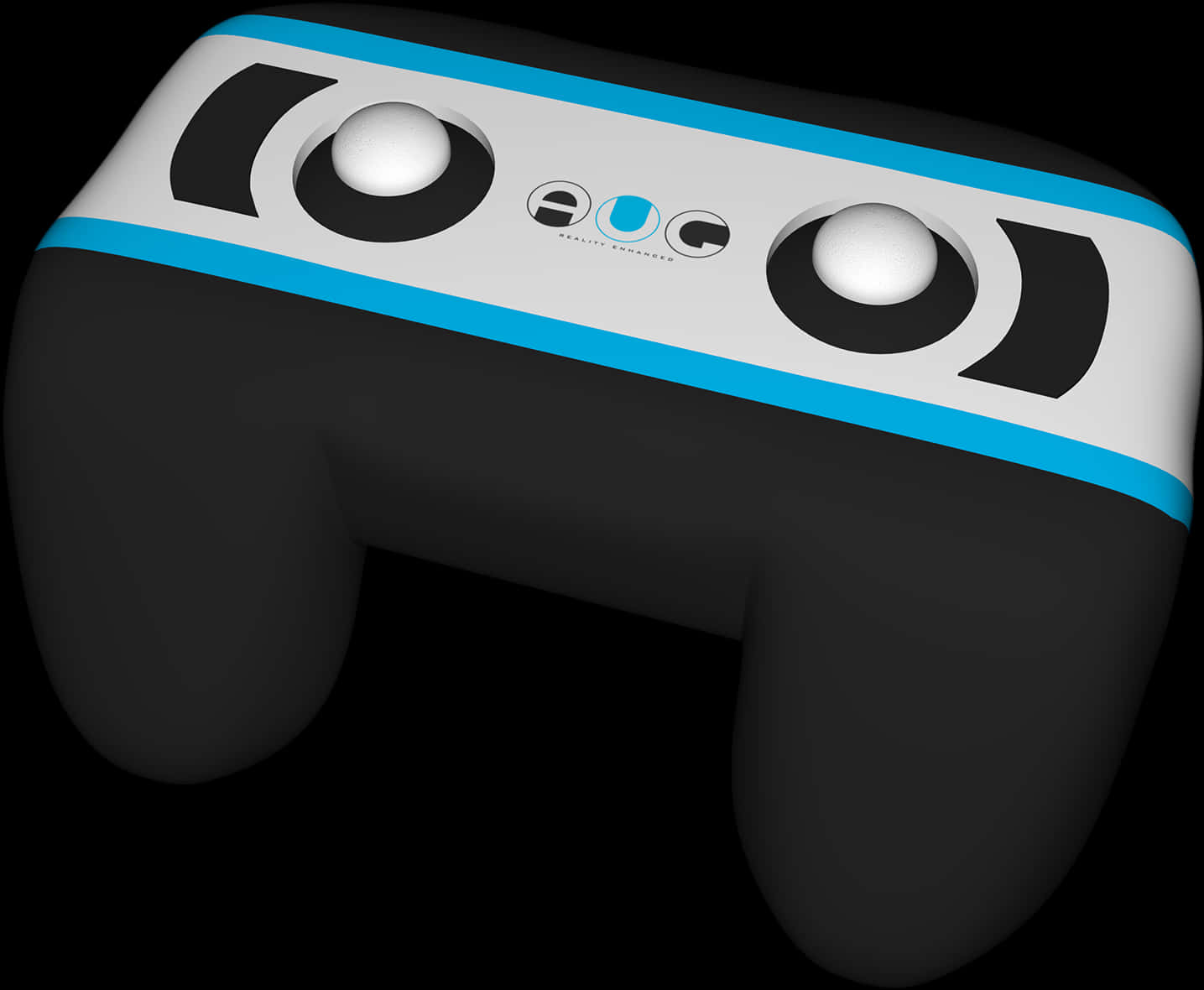 Modern Black Game Controller PNG Image