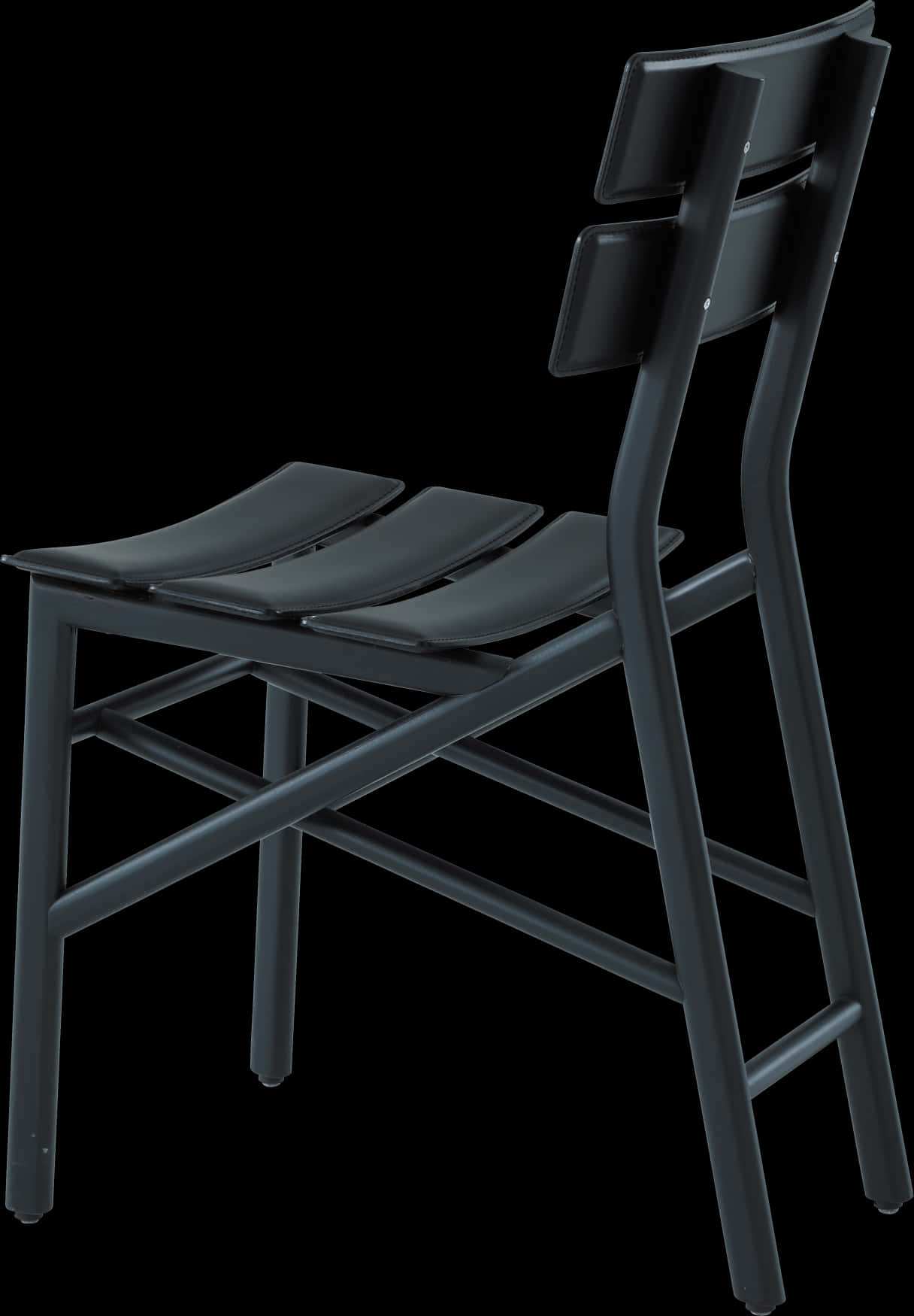 Modern Black High Chair PNG Image